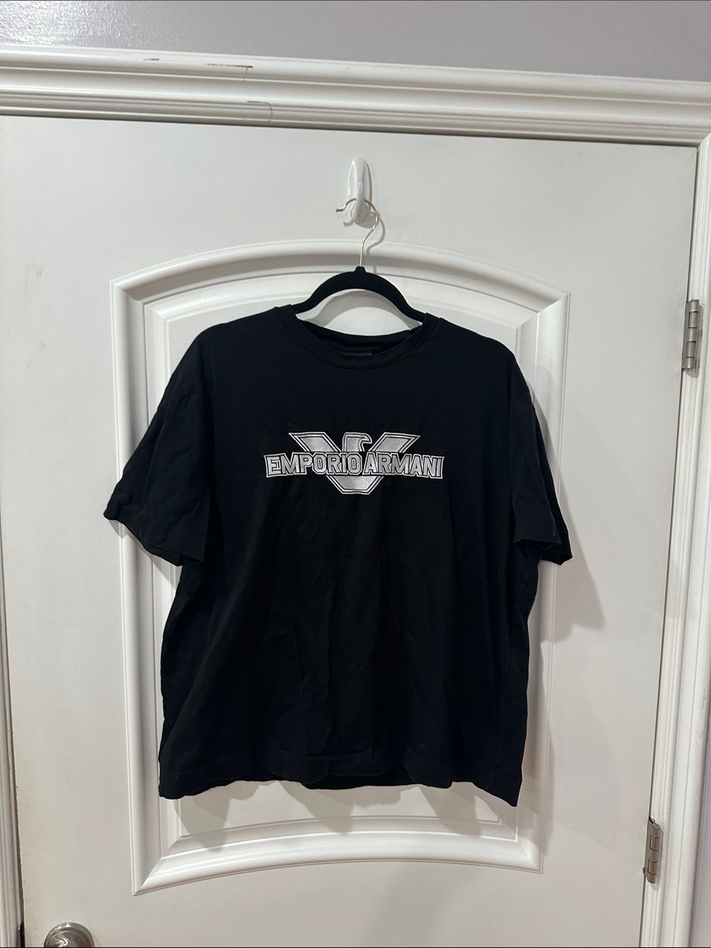 Emporio Armani Black Logo Graphic Tee